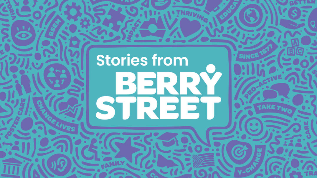 Stories from Berry Street podcast purple teal